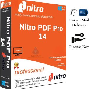 Nitro PDF Pro 14 Official Genuine License Key Lifetime Activation Editing PDF Software