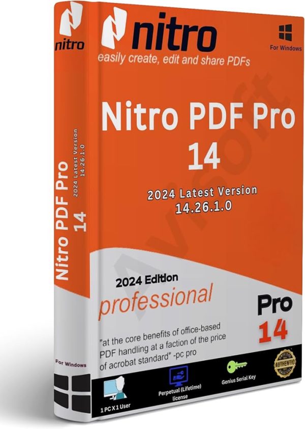 Nitro PDF Pro 14 Official Genuine License Key Lifetime Activation Editing PDF Software2